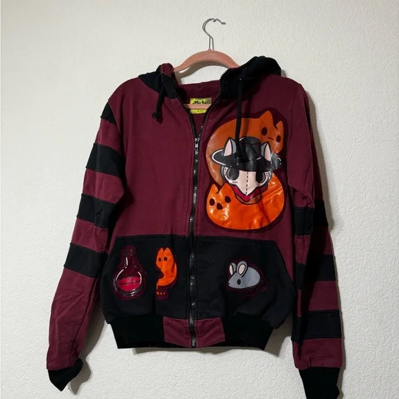 cat plague doctor hoodie jacket - size small - Picture 2 of 6